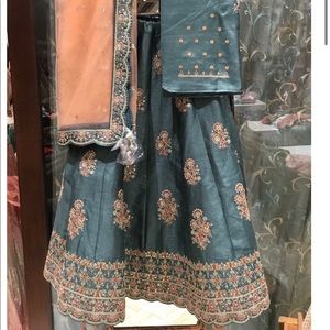 Never Worn Dusty Blue Teal Lehenga